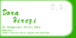 dora hirczi business card